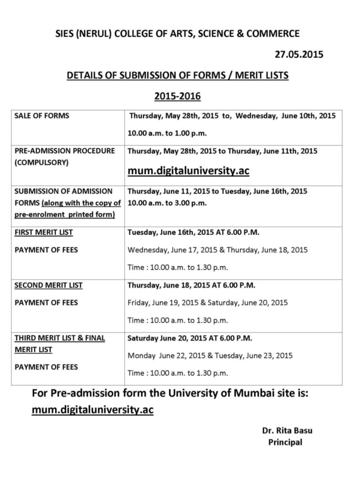 University Of Mumbai Pre Admission 2021 2022 Student Forum