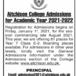 Aitchison College Admission Form 2022 2022 Admission Form