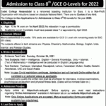 Cadet College Hasan Abdal Admission Studies pk