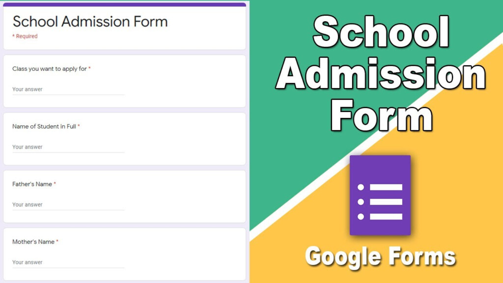 How To Make School Admission Form Using Google Forms Free YouTube