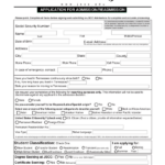 Jackson College Of Education Admission Forms Admission Form