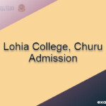 Lohia College Churu Admission 2022 Application Form Last Date