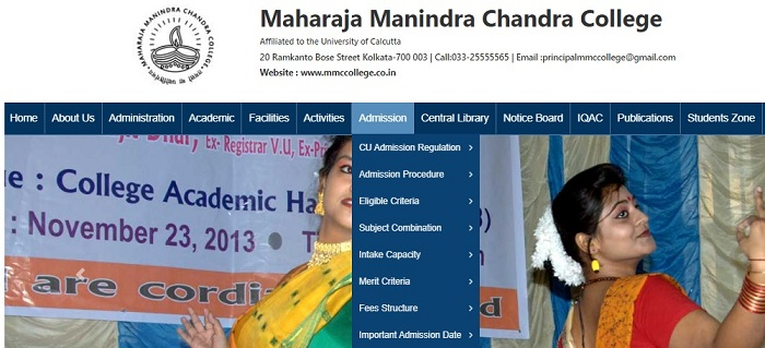 Online Admission Form Maharaja Manindra Chandra College Admission Form