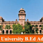 Panjab University B Ed 2022 Admission Application Form Exam Date