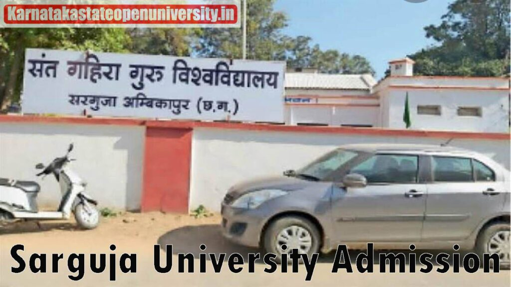 Sarguja University Admission 2023 UG PG Courses Eligibility 