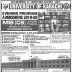 UBIT University Of Karachi Admissions 2019 For Masters 2021 Government