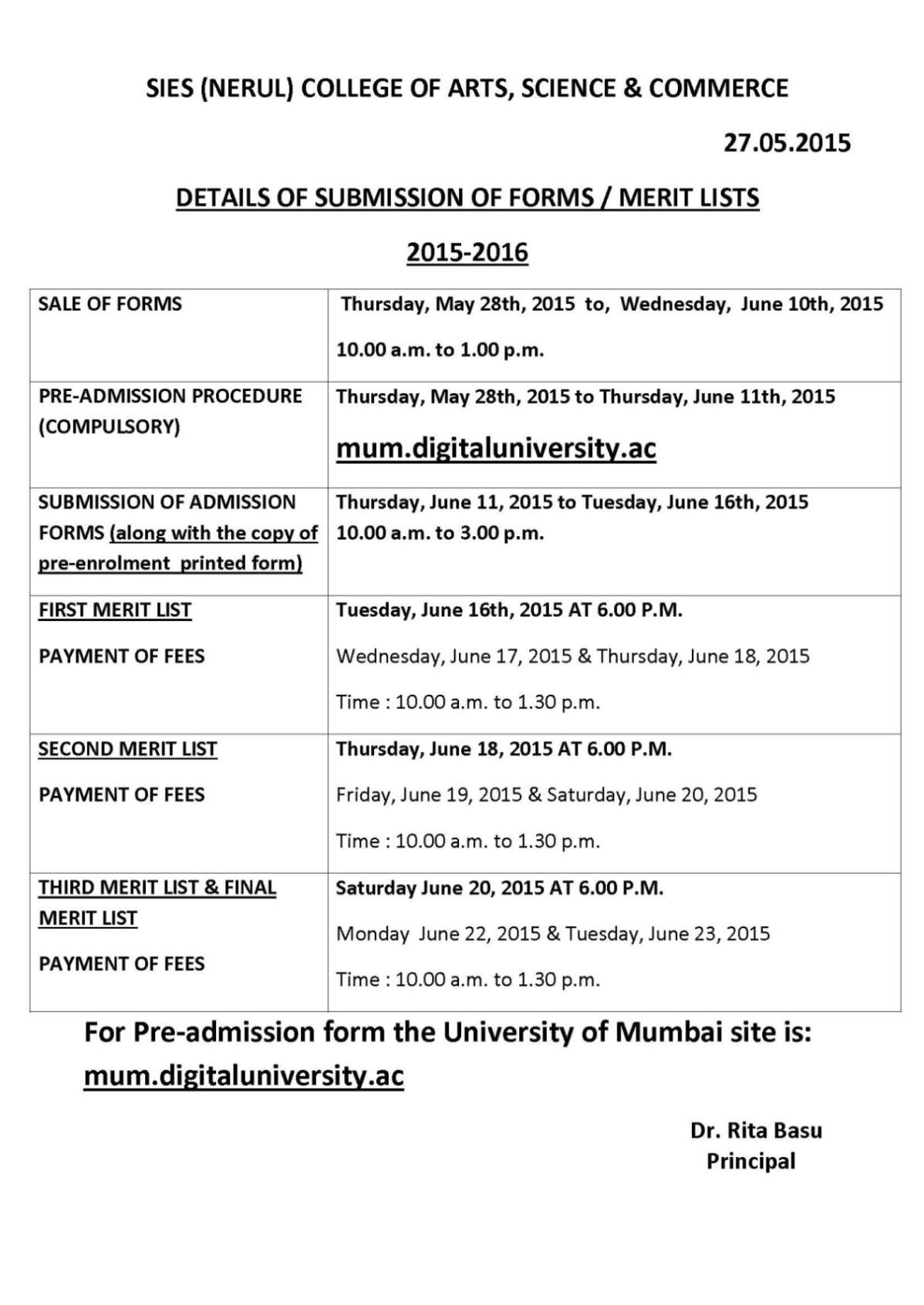 University Of Mumbai Pre Admission 2021 2022 Student Forum